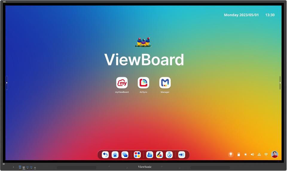 Viewsonic IFP7534 interactive whiteboard 190.5 cm (75") 3840 x 2160 pixels Touchscreen Black