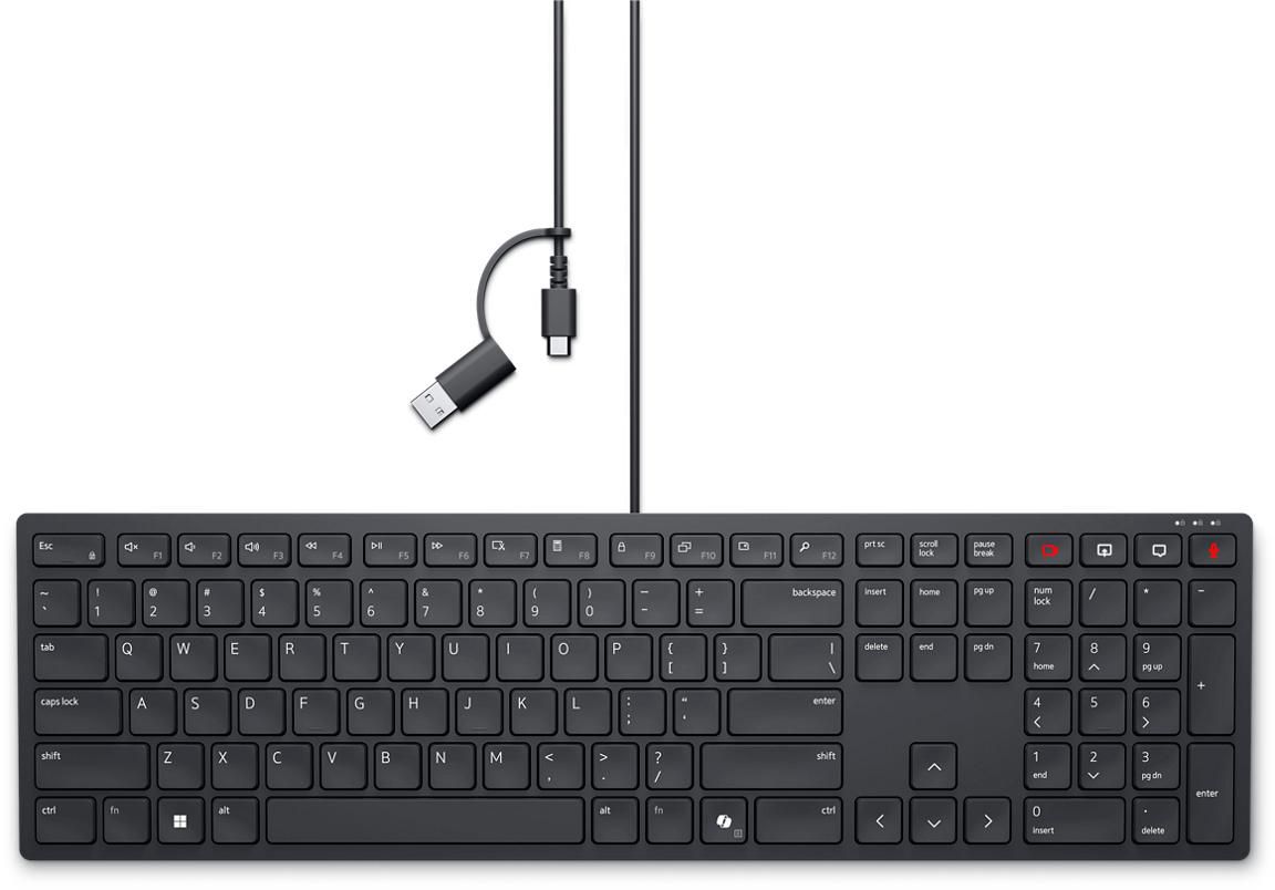 DELL Pro Wired Collaboration Keyboard - KB525C - US International (QWERTY)
