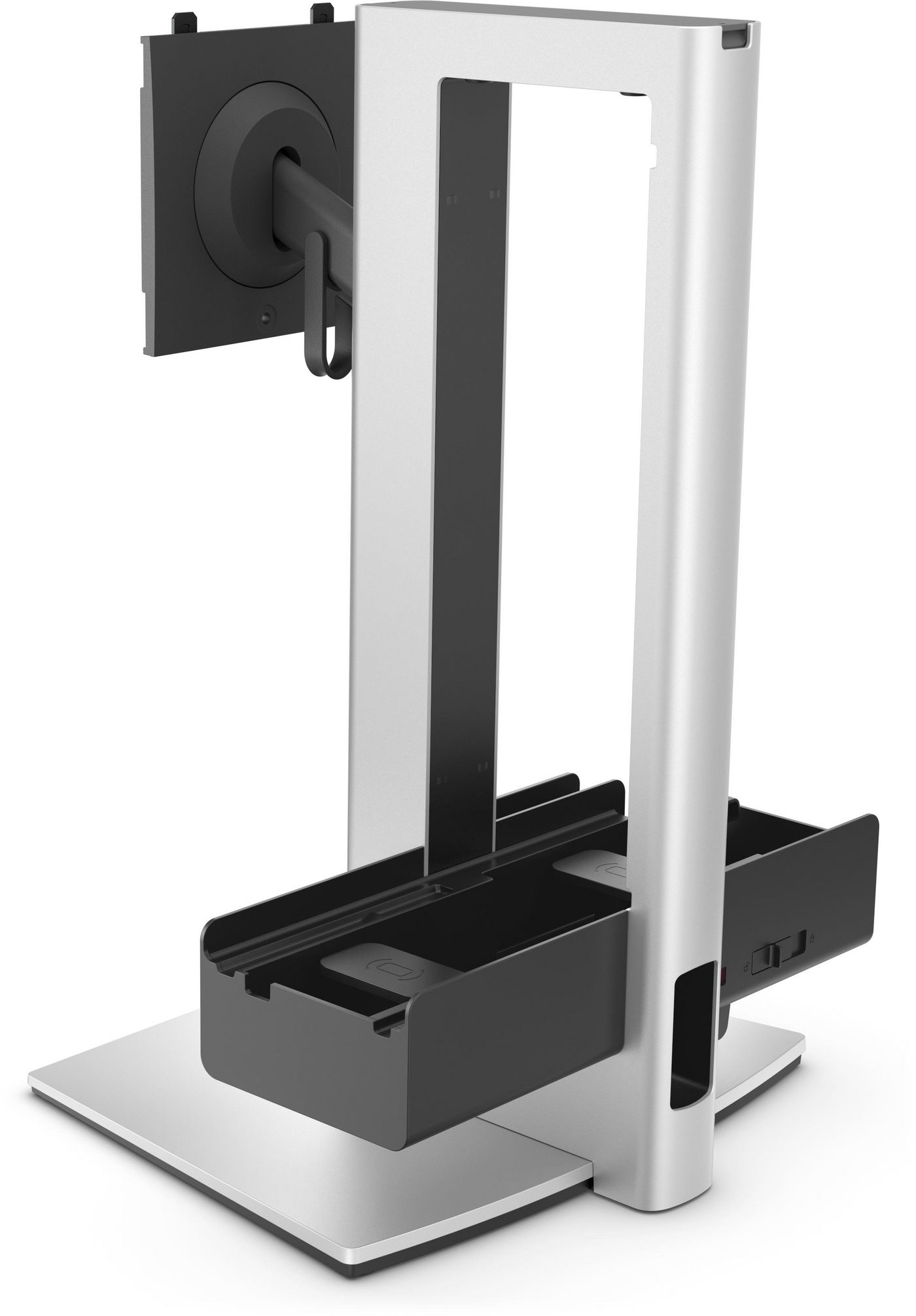 DELL Pro Slim OSS25 68.6 cm (27") Desk Black, Silver