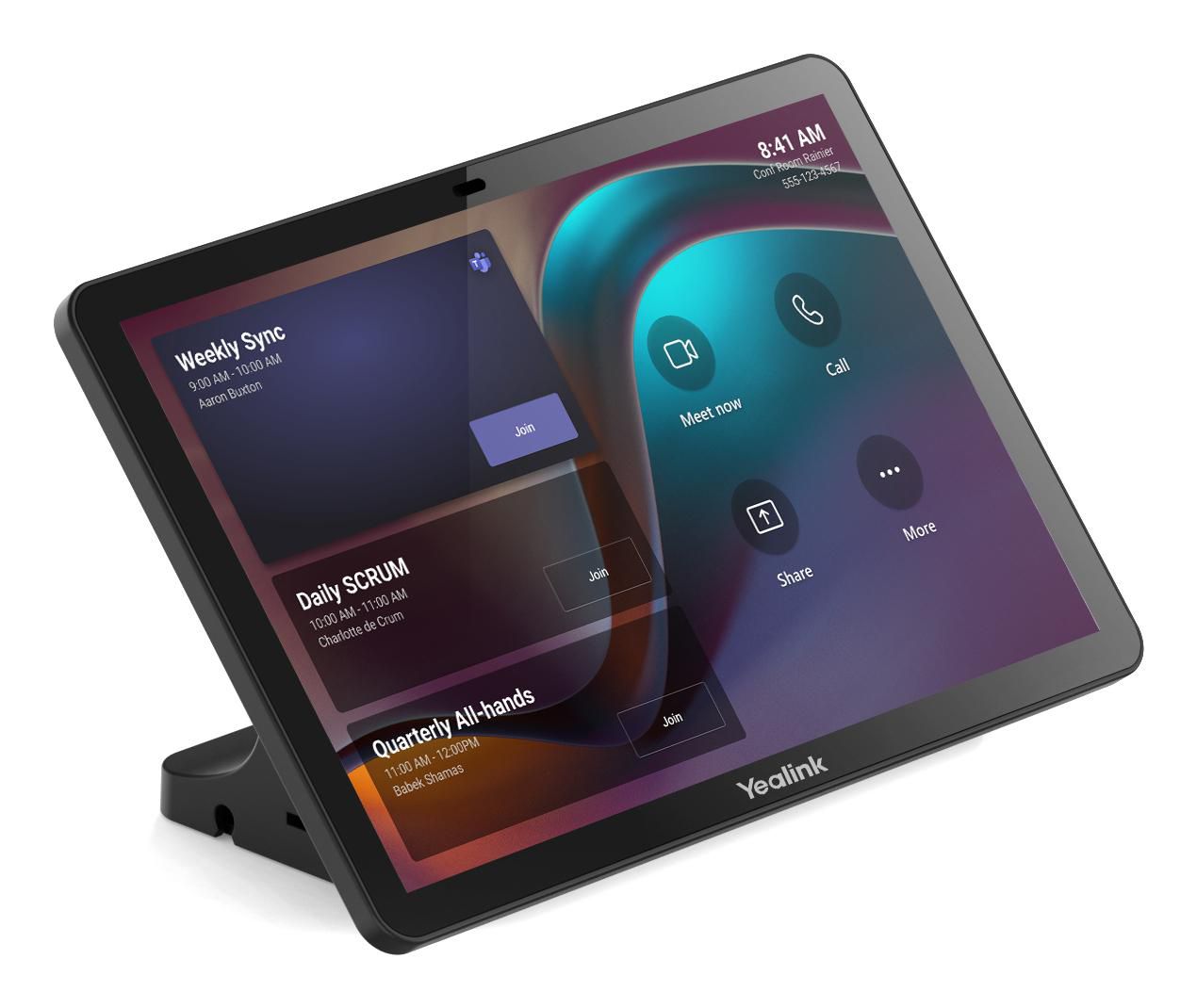 Yealink CTP25 meeting room display 25.6 cm (10.1") 1280 x 800 pixels IPS 802.11a, 802.11b, 802.11g, Wi-Fi 4 (802.11n), Wi-Fi 5 (802.11ac), Wi-Fi 6 (802.11ax) Black Bluetooth