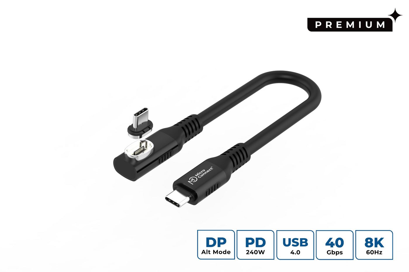 Microconnect MC-LS-USB4CC0.15-A USB cable USB4 Gen 3x2 0.15 m USB C Black