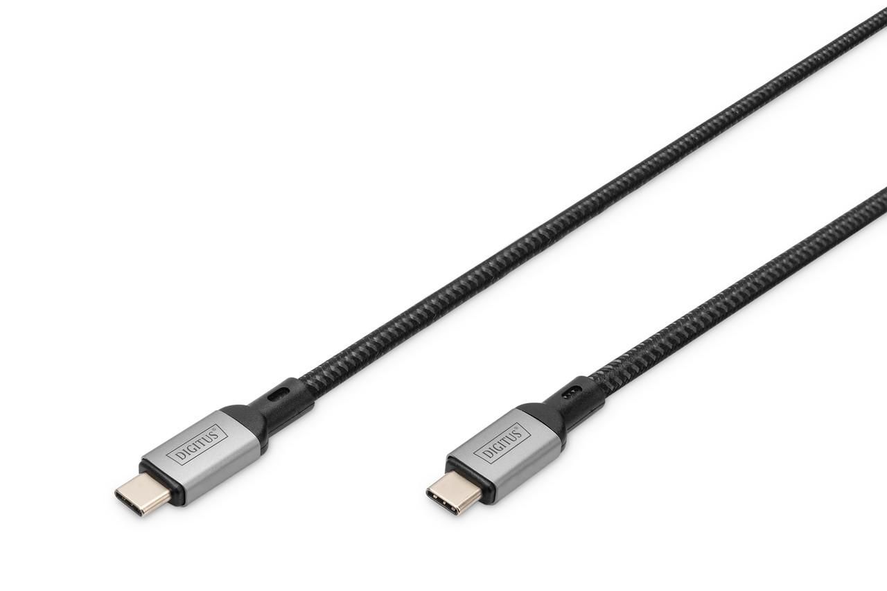 USB 4 Connection Cable - Type-C to Type-C - Al -Housing PP Braid - 8K@30Hz - PD 3.0 - 20Gbits/s - 3m - Black