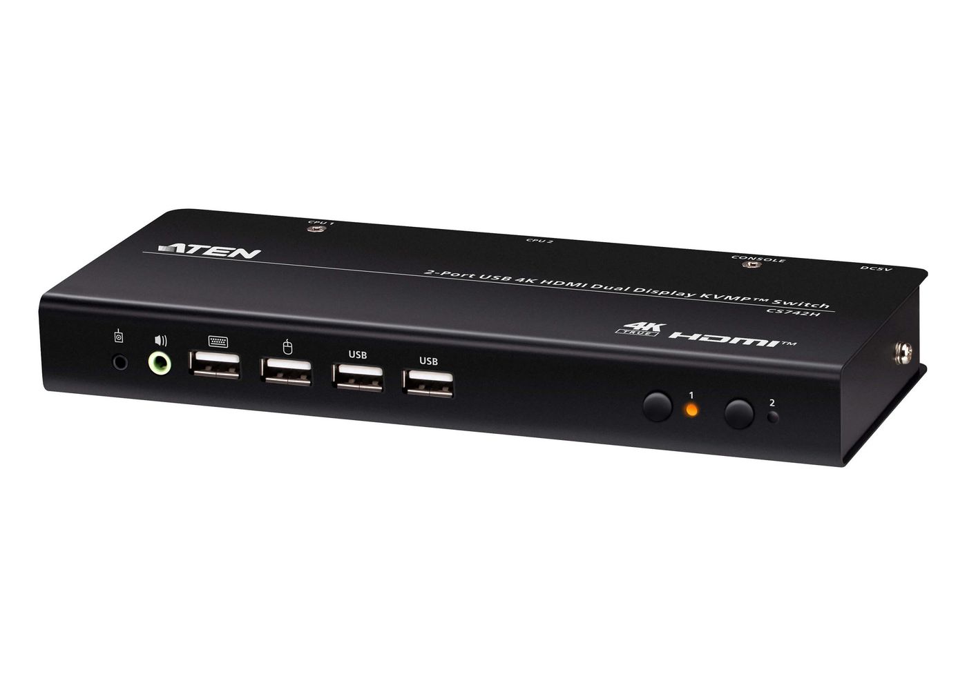 ATEN 2-Port USB 4K HDMI Dual-Display KVMP Switch (Cables included)
