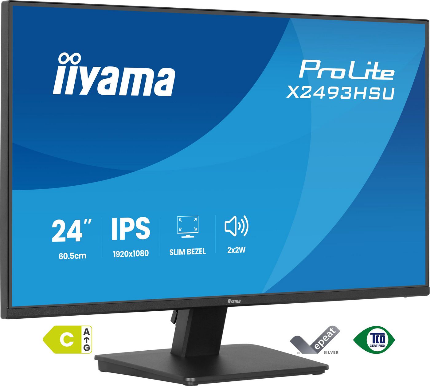 IIYAMA 60.5cm (24) X2493HSU-B1 16 10 HDMI+DP+2xUSB IPS