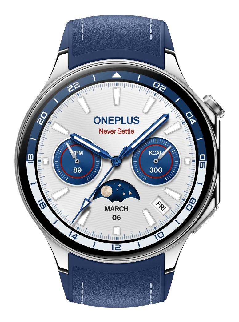 OnePlus Watch 2 46 mm Blå Sølv SmartWatch