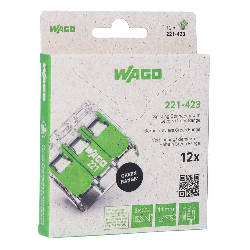 Wago Serie 221 34mm 12 Stück Retail Green Range