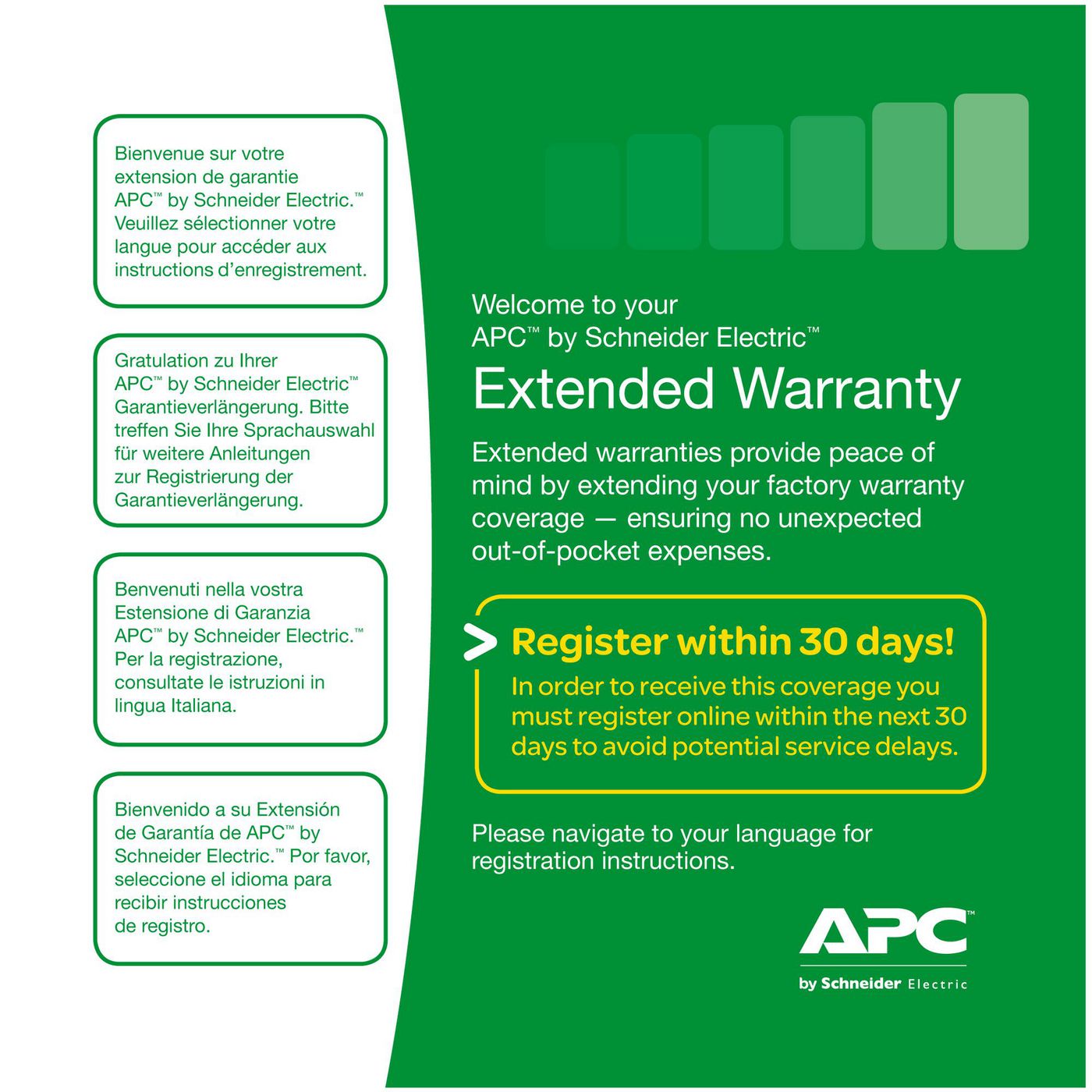 APC Warranty extension service pack, for new product purchase, 3yr, level 05