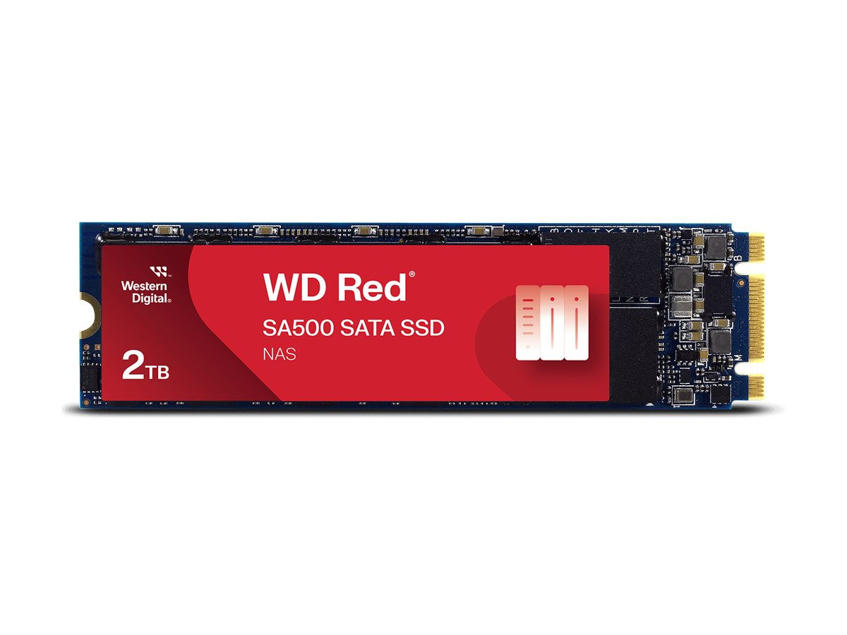 WD Red SSD SA500 NAS 2TB SATA III 6Gb/s M.2 2280 internal single-packed POWERED BY SANDISK
