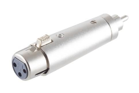 Microconnect XLRFG cable gender changer XLR (3-pin) RCA Silver