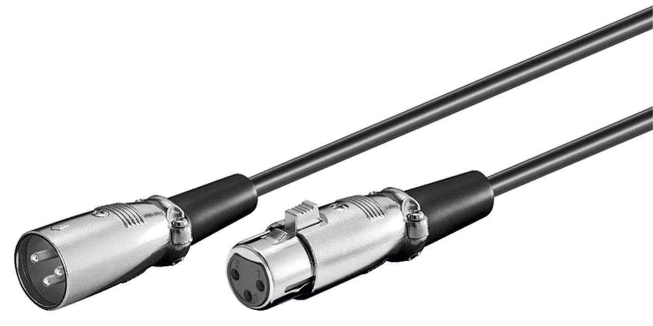 Microconnect XLRMF05 audio cable 0.5 m XLR (3-pin) Black