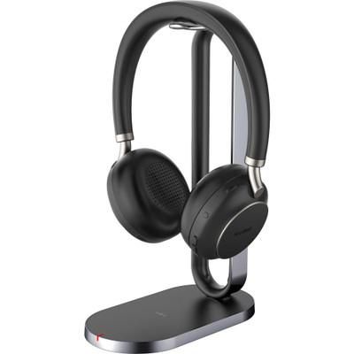 Yealink Bh76 Headset Wireless Head-band Calls/Music USB-A, Bluetooth with Charging stand Black - With UK Plug