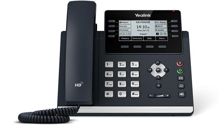 Yealink 3.7" 360x160 LCD, Wi-Fi, Bluetooth 4.1, 2x Gigabit LAN, 2x USB, 12 VoIP, PoE