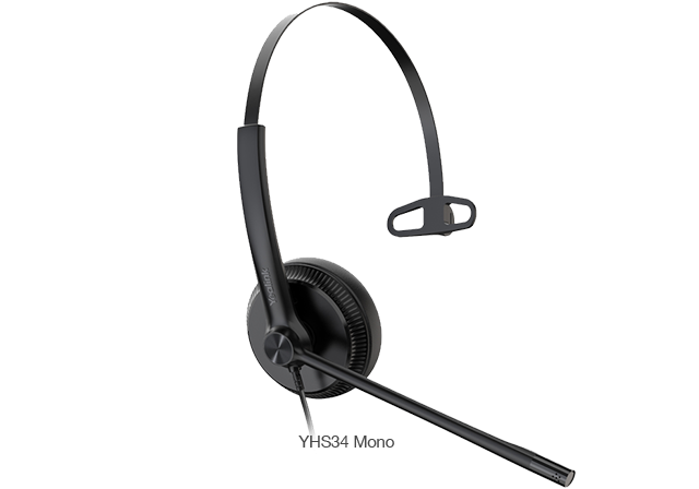 Yealink SIP zub. QD/RJ YHS34 Monaurales Headset mit NoiseCancelling