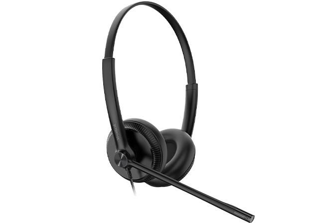 Yealink Dual, over-the-head, QD to RJ-9, noise-canceling, HD Voice