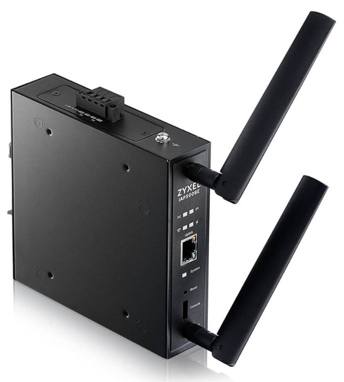 Zyxel Industiral Wireless AP WIFI7 &bull 2x2 &bull Indoor &bull 1x 2.5 GbE PoE at &bull DIN &bull IAP500BE &bull Standalone/Controller/NebulaFlex