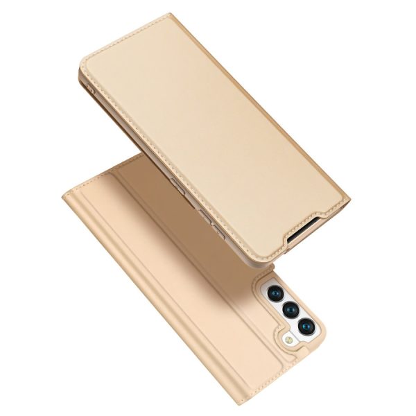 DUX DUCIS SKIN PRO HOLSTER COVER FLIP COVER FOR SAMSUNG GALAXY S22 GOLD