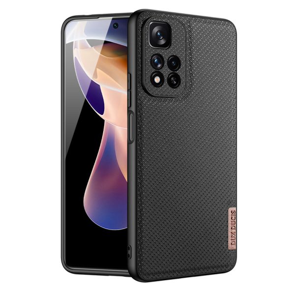 DUX DUCIS FINO CASE NYLON COVERED COVER XIAOMI REDMI NOTE 11 PRO+ 5G (CHINA) / 11 PRO 5G (CHINA) / MI11I HYPERCHARGE / POCO X4 NFC 5G BLACK