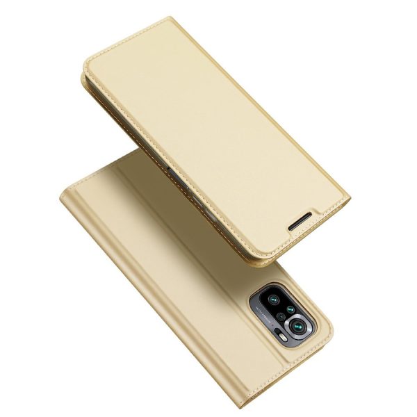 DUX DUCIS SKIN PRO BOOKCASE TYPE CASE FOR XIAOMI REDMI NOTE 10 / REDMI NOTE 10S GOLDEN