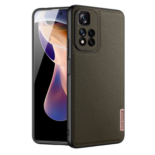 DUX DUCIS FINO CASE NYLON COVERED COVER XIAOMI REDMI NOTE 11 PRO+ 5G (CHINA) / 11 PRO 5G (CHINA) / MI11I HYPERCHARGE / POCO X4 NFC 5G GREEN
