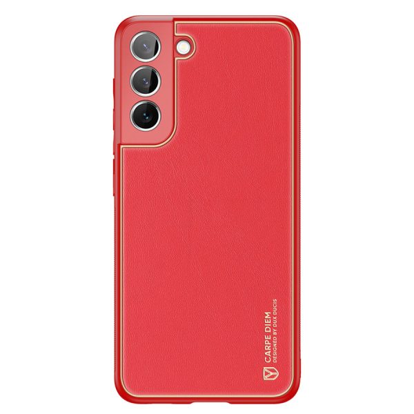 DUX DUCIS YOLO ELEGANT COVER MADE OF ECOLOGICAL LEATHER FOR SAMSUNG GALAXY S22 RED