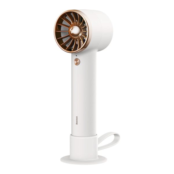 BASEUS MINI FAN FAN POWERBANK WITH BUILT-IN USB TYPE C CABLE 4000MAH WHITE (ACFX010102)