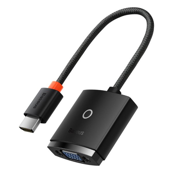 BASEUS LITE SERIES PLUG HDMI TO VGA ADAPTER BLACK (WKQX010001)