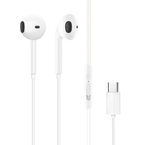 Dudao X3C In-Ear Wired USB-C Headphones 1.2m - White