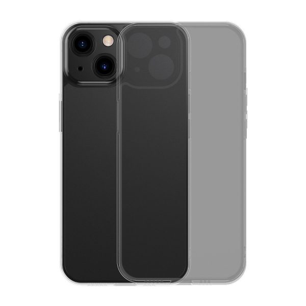 BASEUS FROSTED GLASS CASE COVER FOR IPHONE 13 HARD COVER WITH GEL FRAME BLACK (ARWS000901)