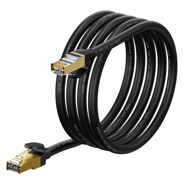 BASEUS SPEED SEVEN FAST RJ45 10GBPS NETWORK CABLE 2M BLACK (WKJS010301)