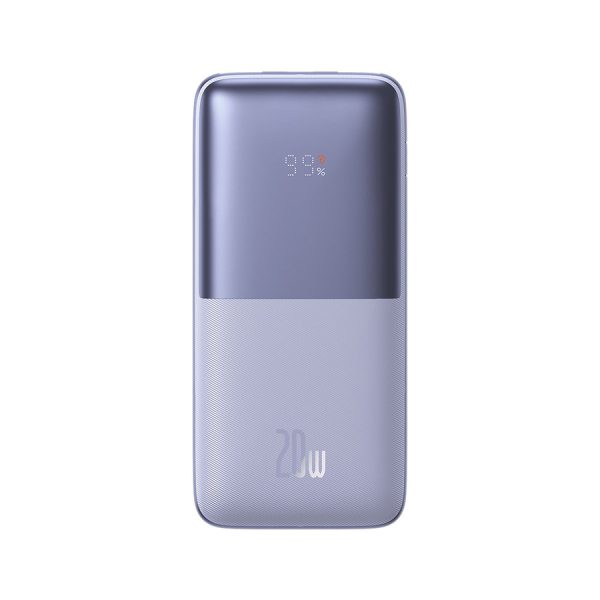 BASEUS BASEUS PRO 10000MAH 20W VIOLET POWERBANK WITH USB TYPE A - USB TYPE C 3A 0.3M CABLE (PPBD040205)