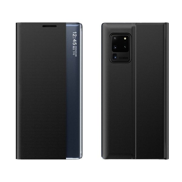 NEW SLEEP CASE BOOKCASE TYPE CASE WITH KICKSTAND FUNCTION FOR SAMSUNG GALAXY A02S EU BLACK