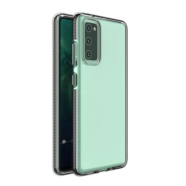SPRING CASE CLEAR TPU GEL PROTECTIVE COVER WITH COLORFUL FRAME FOR SAMSUNG GALAXY A72 4G BLACK