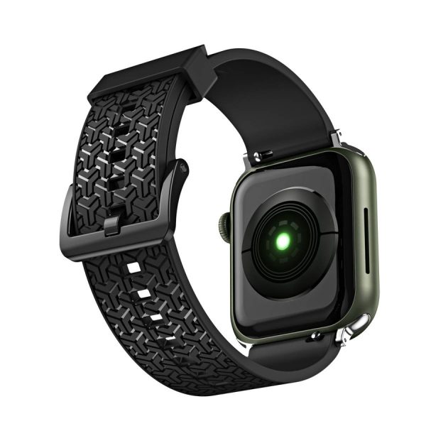 WATCH STRAP Y STRAP FOR APPLE WATCH 7 / SE (45/44 / 42MM) BAND WATCHBAND BLACK