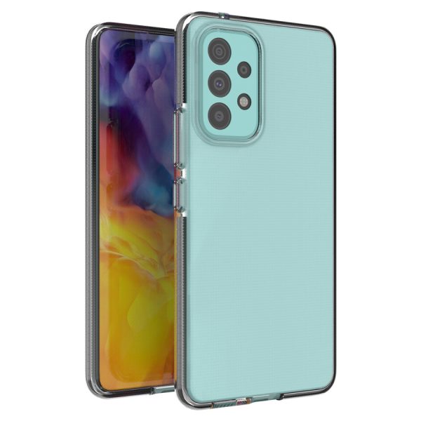 SPRING CASE COVER GEL TPU COVER WITH COLORED FRAME FOR SAMSUNG GALAXY A73 BLACK