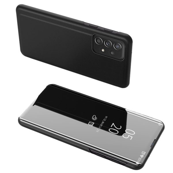 CLEAR VIEW CASE FLIP COVER FOR SAMSUNG GALAXY A73 BLACK