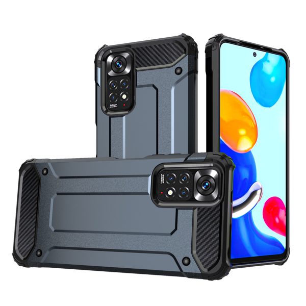 HYBRID ARMOR CASE TOUGH RUGGED COVER FOR XIAOMI REDMI NOTE 11S / NOTE 11 BLUE