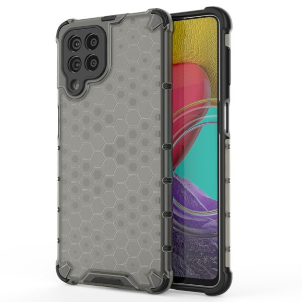 HONEYCOMB CASE ARMORED COVER WITH A GEL FRAME FOR SAMSUNG GALAXY M53 5G BLACK