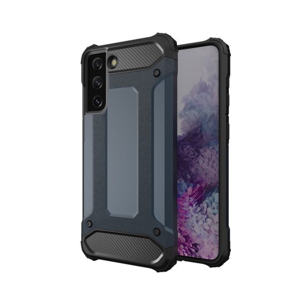 HYBRID ARMOR CASE TOUGH RUGGED COVER FOR SAMSUNG GALAXY S21 ULTRA 5G BLUE