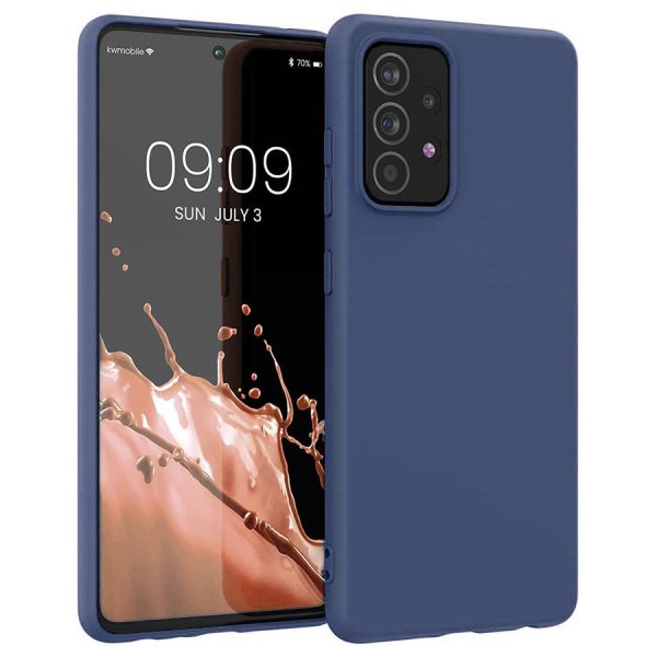 SILICONE CASE SOFT FLEXIBLE RUBBER COVER FOR SAMSUNG GALAXY A22 4G BLUE