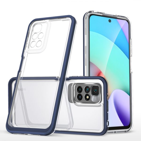 CLEAR 3IN1 CASE FOR XIAOMI REDMI 10 FRAME GEL COVER BLUE