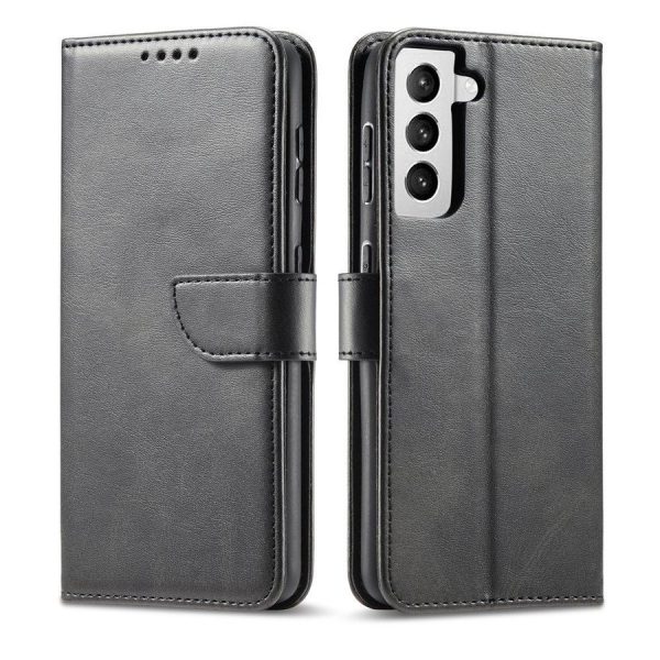 MAGNET CASE ELEGANT CASE COVER COVER WITH A FLAP AND STAND FUNCTION FOR SAMSUNG GALAXY S22 ULTRA BLACK