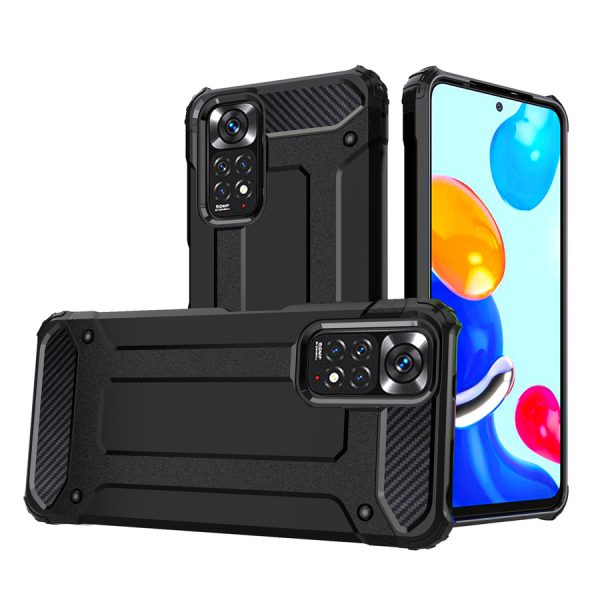HYBRID ARMOR CASE TOUGH RUGGED COVER FOR XIAOMI REDMI NOTE 11S / NOTE 11 BLACK