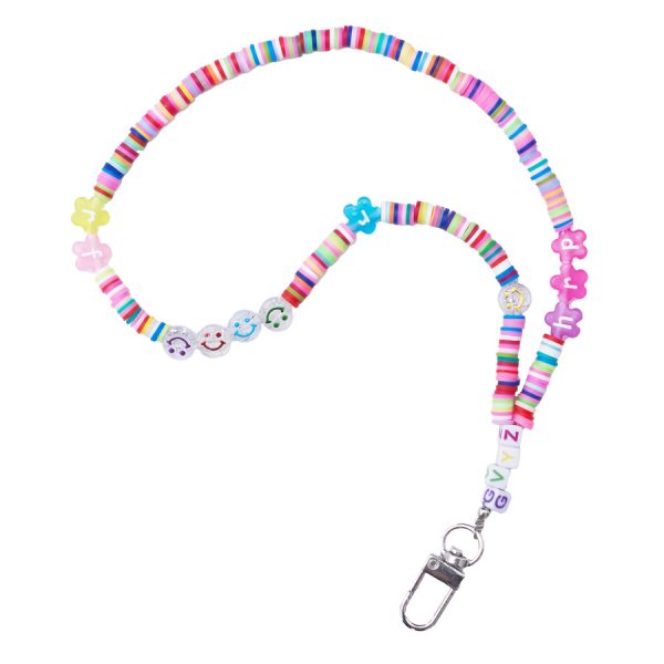 LANYARD FOR KEYS, PENDANT, STRING BEADS, PATTERN 1