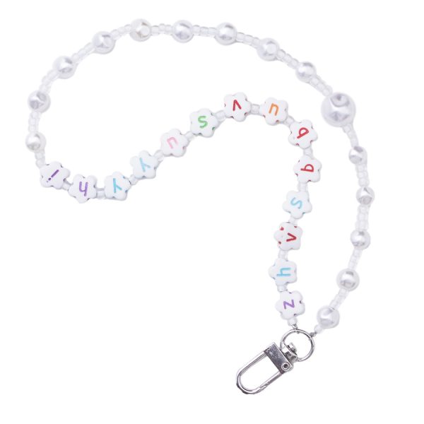 LANYARD FOR KEYS, PENDANT, STRING BEADS, PATTERN 4