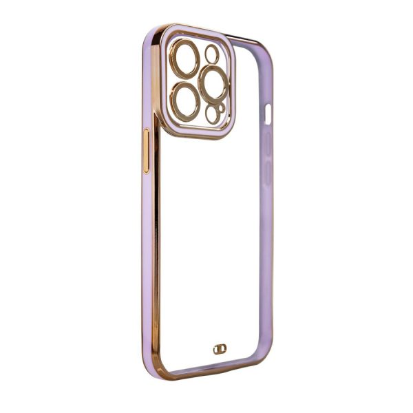 FASHION CASE CASE FOR SAMSUNG GALAXY A13 5G GOLD FRAME GEL COVER PURPLE