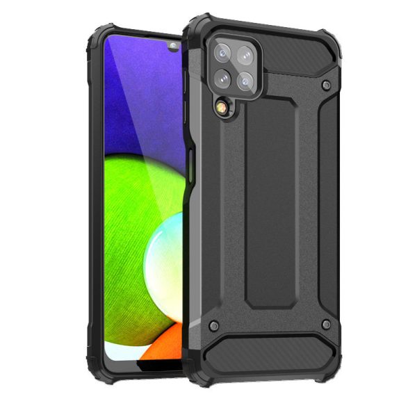 HYBRID ARMOR CASE TOUGH RUGGED COVER FOR SAMSUNG GALAXY A22 4G BLACK