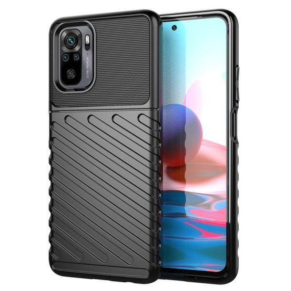 THUNDER CASE FLEXIBLE TOUGH RUGGED COVER TPU CASE FOR XIAOMI REDMI 10 BLACK