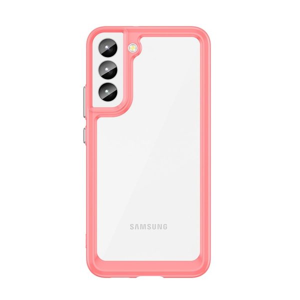 OUTER SPACE CASE COVER FOR SAMSUNG GALAXY S22 + (S22 PLUS) HARD COVER WITH GEL FRAME RED