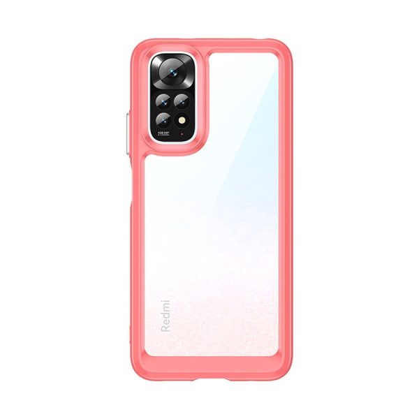 OUTER SPACE CASE COVER FOR XIAOMI REDMI NOTE 11 HARD COVER WITH GEL FRAME RED