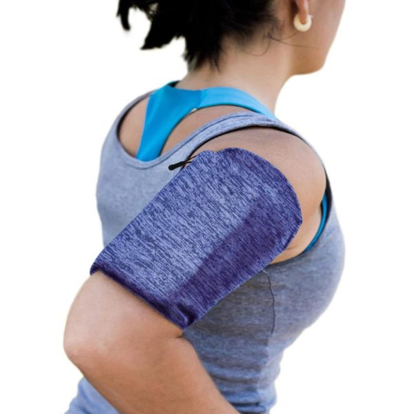 ELASTIC FABRIC ARMBAND ARMBAND FOR RUNNING FITNESS M NAVY BLUE